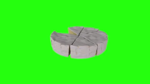 3D rendering of a cheese wheel with slices removed 스톡 동영상 303859601