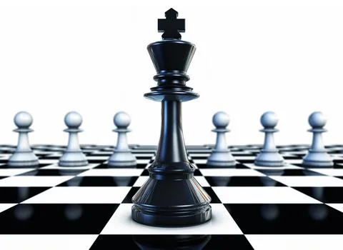 3D rendering of a chess concept 스톡 일러스트