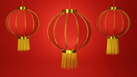 3d rendering of chinese lantern Stock Footage 146420076