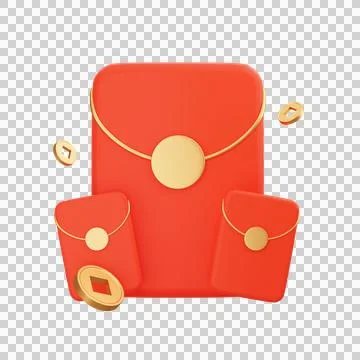 3D Rendering chinese new year decoration, cny background Stock Illustration