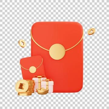 3D Rendering chinese new year decoration, cny background Stock Illustration