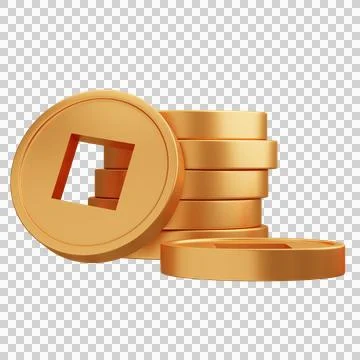 3D Rendering chinese new year decoration, cny background Stock Illustration