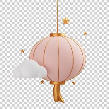 3D Rendering chinese new year decoration, cny background Stock Illustration