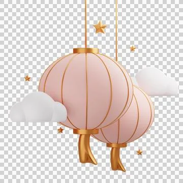3D Rendering chinese new year decoration, cny background Stock Illustration