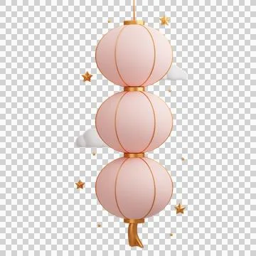 3D Rendering chinese new year decoration, cny background Stock Illustration
