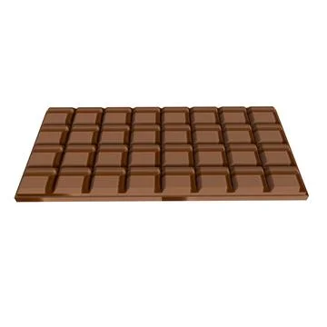 3D rendering of a chocolate bar with detailed texture and color Stock Photos