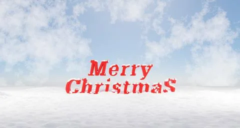3D Rendering, Christmas and New concept. Christmas greeting with winter backg Stock Illustration