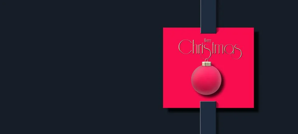 3D rendering Christmas background with balls Stock Illustration