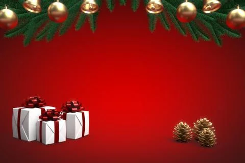 3d rendering christmas elegant background in realistic style with golden and Stock Illustration