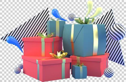3d Rendering Christmas or new year elements background with decorative balls, 库存插图