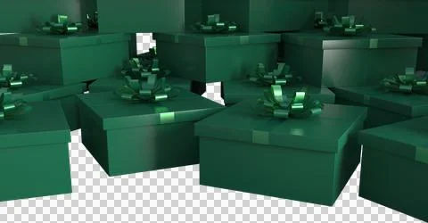 3d Rendering Christmas or new year elements background with decorative gift b Stock Illustration