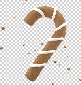 3d Rendering Christmas or new year elements background with decorative cookie 스톡 일러스트