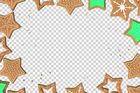 3d Rendering Christmas or new year elements background with decorative cookie Illustrazione stock