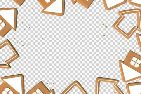 3d Rendering Christmas or new year elements background with decorative cookie Illustrazione stock