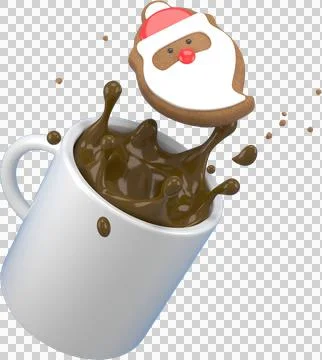 3d Rendering Christmas or new year elements background with decorative cookie Illustrazione stock