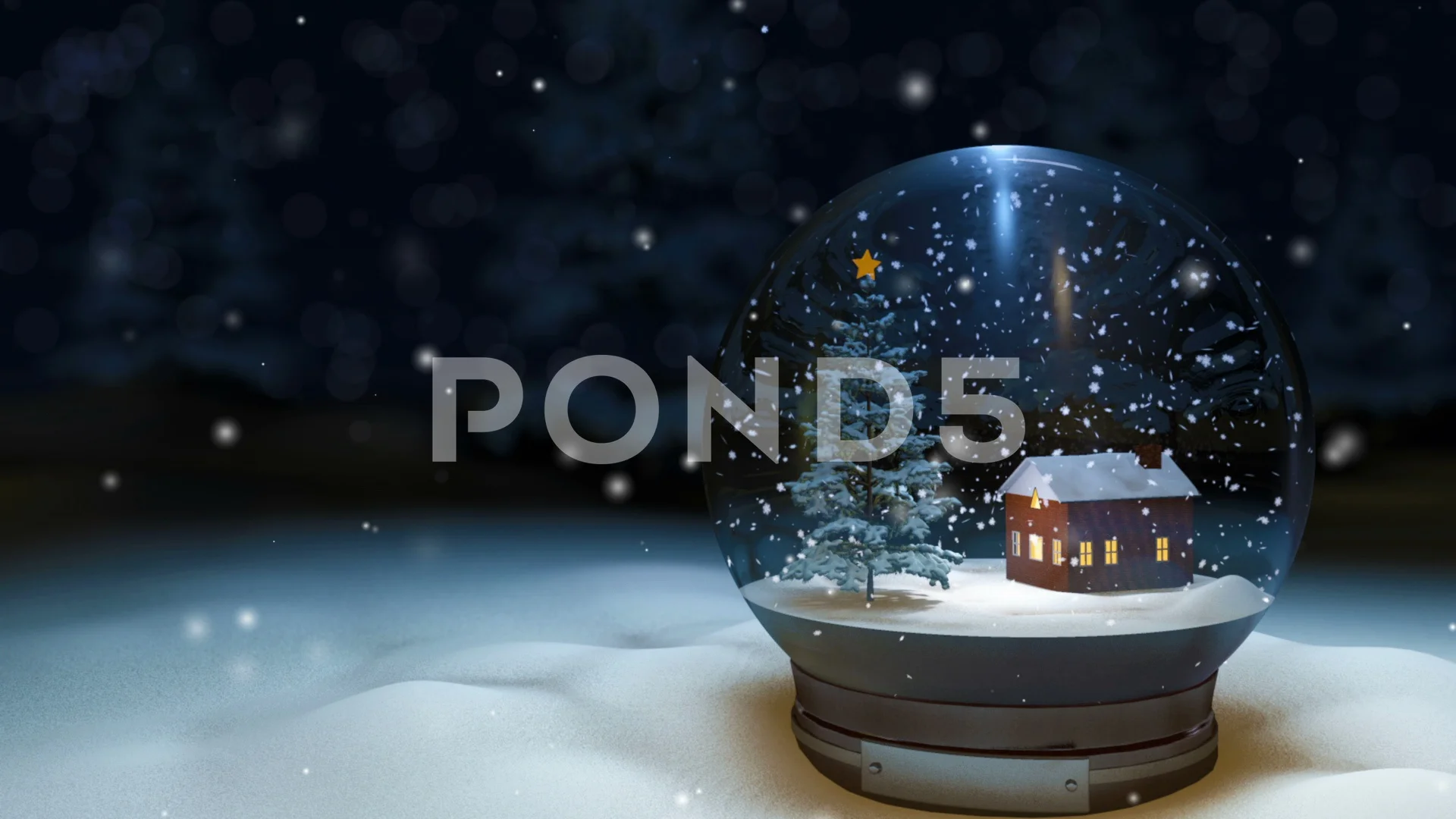 3d rendering of Christmas Snow globe loo... | Stock Video | Pond5