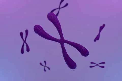 3d rendering of Chromosome Abstract Scientific Background, 3d illustration... Stock Photos