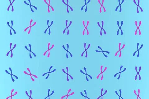3d rendering of Chromosome Abstract Scientific Background, 3d illustration... Stock Photos