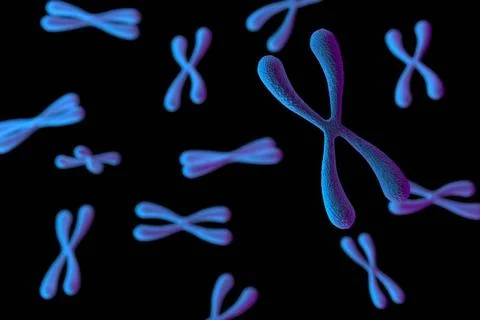 3d rendering of Chromosome Abstract Scientific Background, 3d illustration... Stock Photos