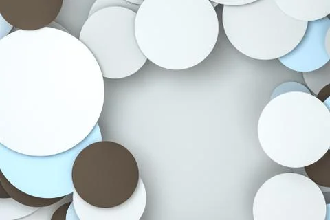 3d rendering, circle frame card template Illustrazione stock