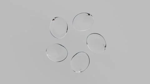 3D rendering of circular shapes rotating in various patterns over time Stock Footage 332420218