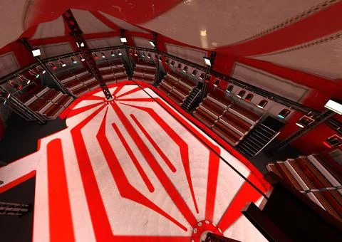 3D Rendering Circus Arena Stock Illustration
