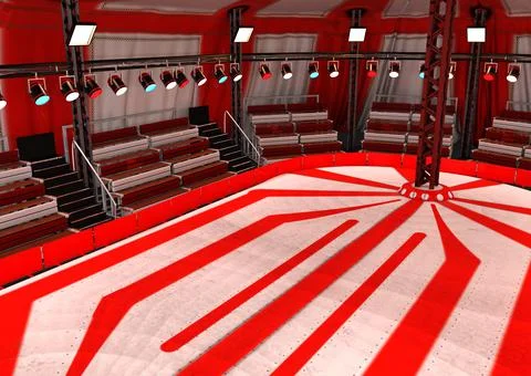 3D Rendering Circus Performing Area Stock Illustration