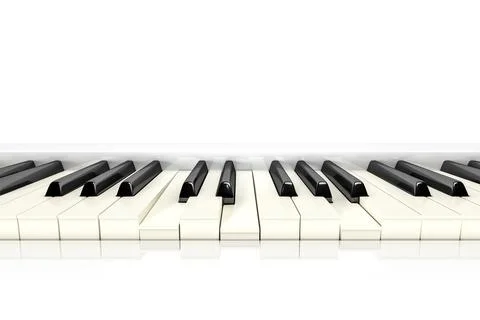 3d rendering of a classic piano keys background Stock Illustration