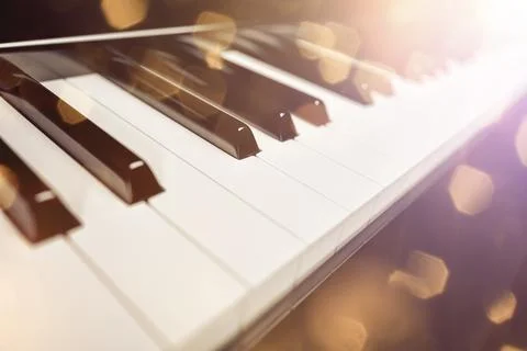 3d rendering of a classic piano keys background Stock Illustration