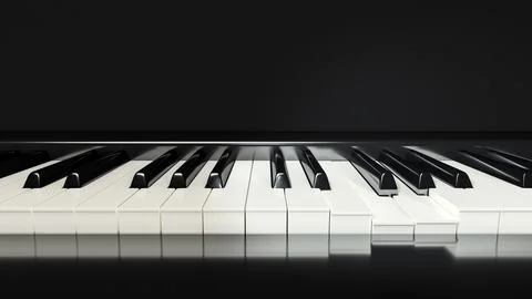 3d rendering of a classic piano keys background Stock Illustration