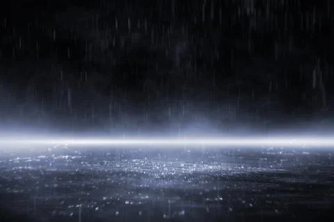 3D rendering Clear asphalt outdoor background with high speed fog Stock Illustration