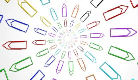 3D rendering clip paper holder on white background Stock Illustration