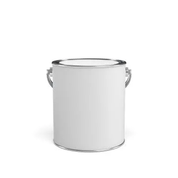 3d rendering of a closed paint bucket isolated on white background Stock Illustration