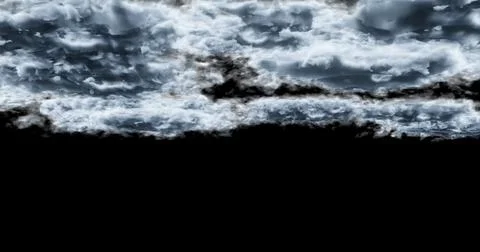 3d rendering. Cloud on a black background. Atmospheric phenomenon. イラスト素材