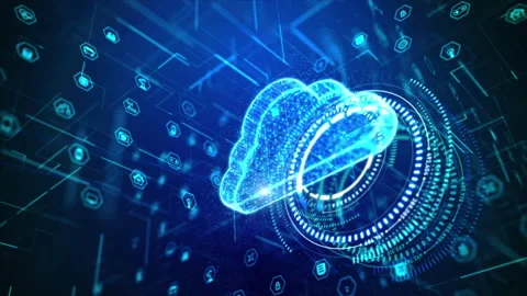 3D Rendering cloud computer concept Stock Footage 130934010