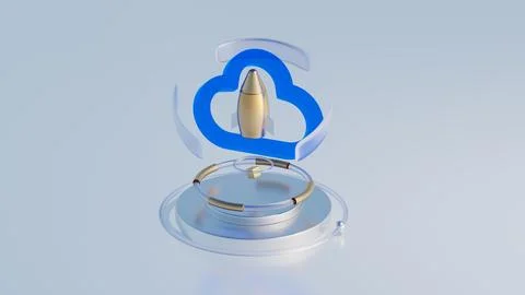 3d rendering Cloud computing concept, speed cloud concept Illustrazione stock