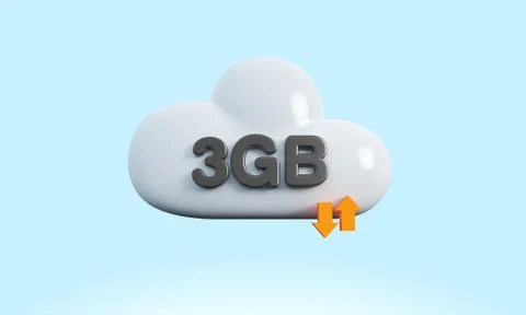 3d rendering cloud download upload sync 스톡 일러스트