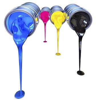 3D rendering of a cmyk color concept Ilustración de archivo