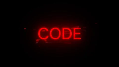 3D rendering code text with screen effects of technological glitches 库存插图