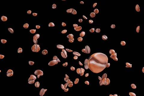 3d rendering coffe beans Stock Illustration