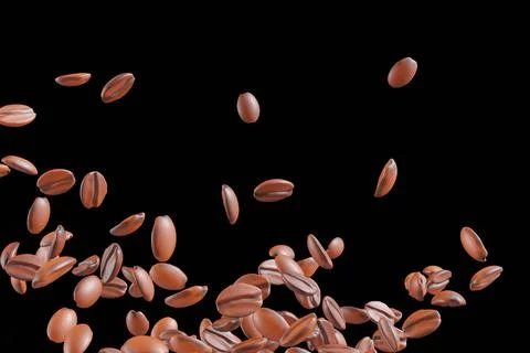 3d rendering coffe beans Stock-Illustration
