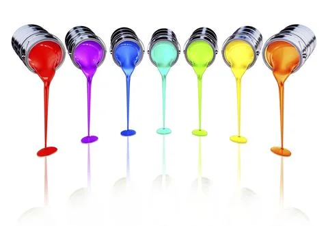 3D rendering of a color concept Ilustración de archivo