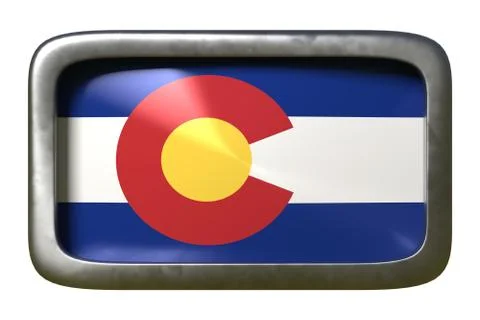 3d rendering of Colorado State flag Stock Illustration