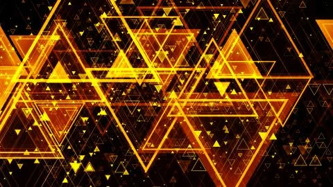 3D rendering of colored geometric shapes of different sizes Illustrazione stock