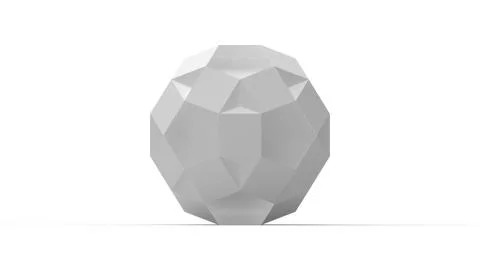 3d rendering of colored polyhedron models isolated in a studio background Illustrazione stock