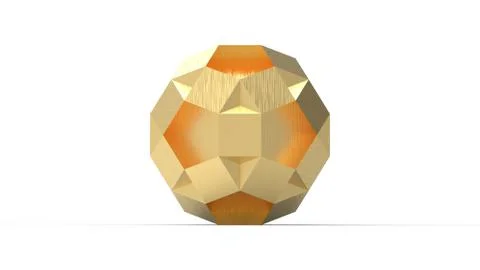 3d rendering of colored polyhedron models isolated in a studio background Stock Illustration