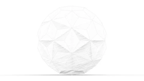 3d rendering of colored polyhedron models isolated in a studio background 库存插图
