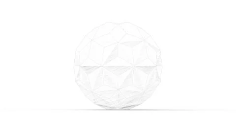 3d rendering of colored polyhedron models isolated in a studio background Stock Illustration