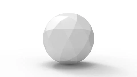 3d rendering of colored polyhedron models isolated in a studio background Stock Illustration