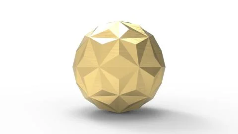 3d rendering of colored polyhedron models isolated in a studio background Stock Illustration
